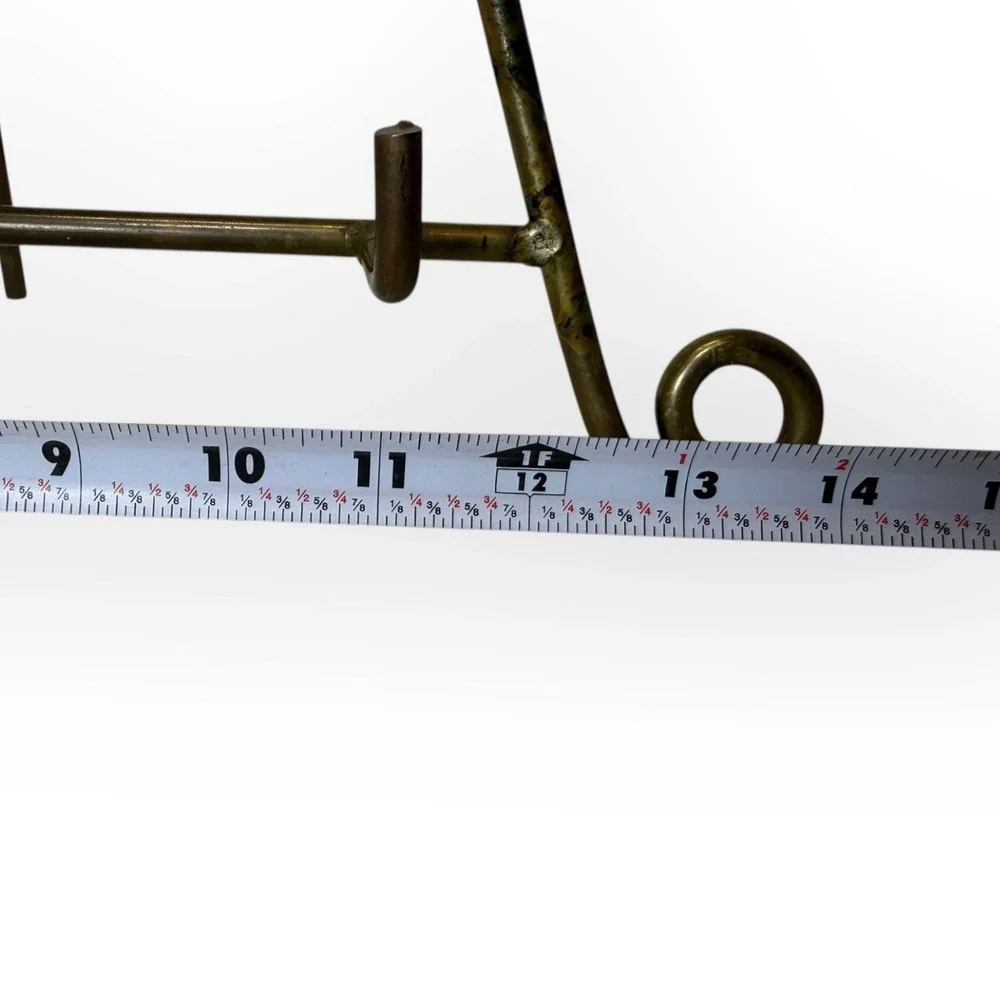 Vintage Solid Brass Adjustable Display Easel Stand Plate‎ Book Art Holder 17–19